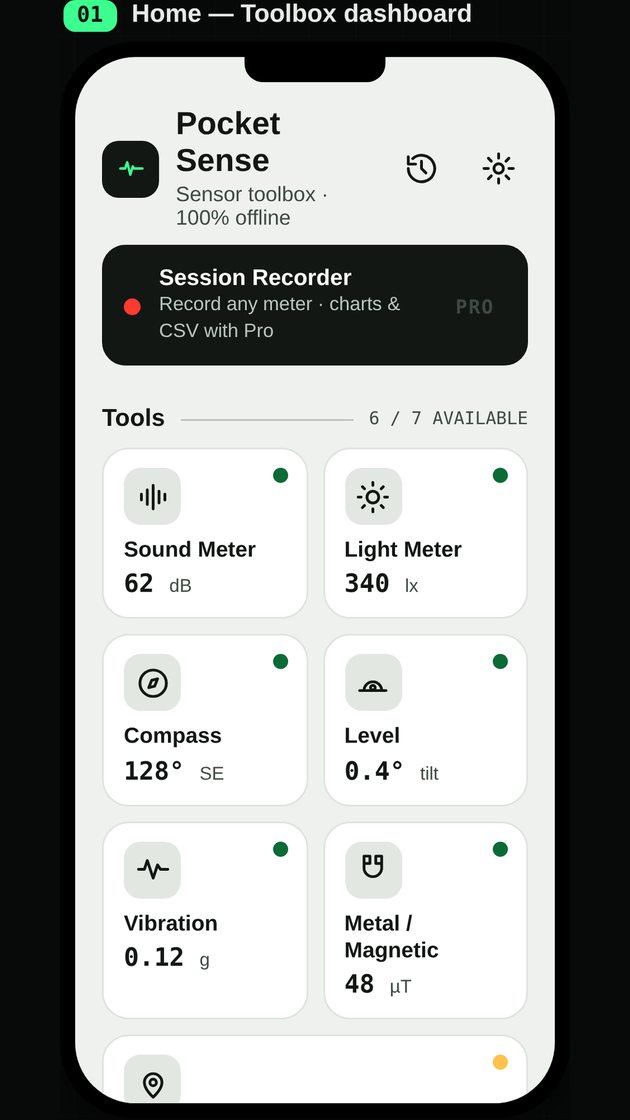 Pocket Sense screenshot 1
